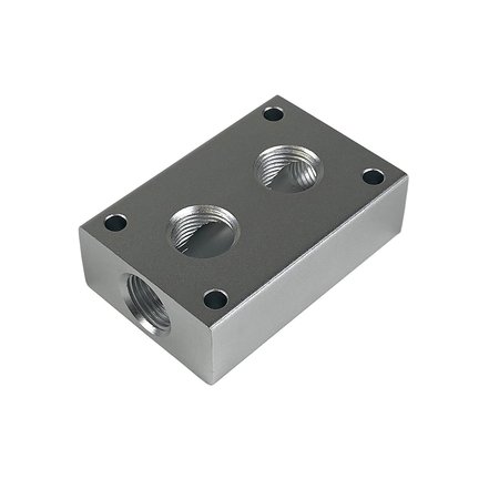 PRIMEFIT Push To Connect Manifold/Splitter Block with 4 x 3/8-in. Female NPT Ports PCMBL38